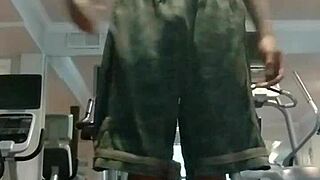 Teacher or roommate knows fitness tricks to surprise