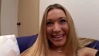 kayla marie gagging on cock while licking balls feels intense