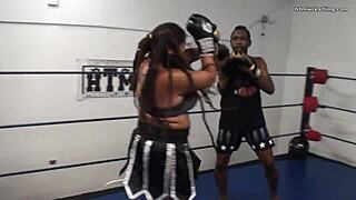 male vs female mixed boxing, spar with fiesty feminista now!