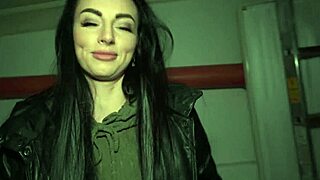 Damn, Blue-Eyed Babe Sucks Fat Dick in Snowy Public Spot!