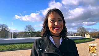 Hey! Check this petite Latina milf Christina in wild first video