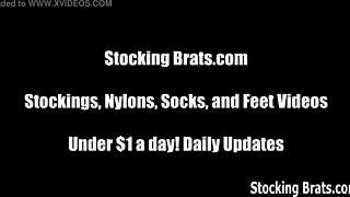 I cant help myself around her when she wears pantyhose