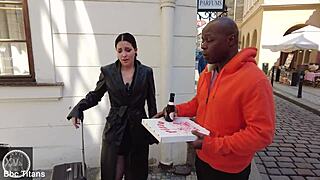 Italian big butt whore slammed by BBC in wild gangbang