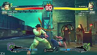 Novinha ninja fucks karate student perfectly in street game