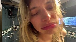 hey, my stepmom says no, but her wet pussy in the bathroom says yes, right?