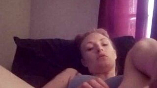 Snow Bunny Teases with Shaved Pussy and Wild Toy Play