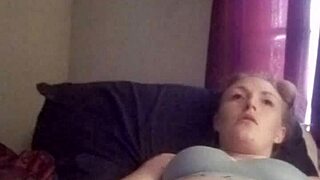 Snow Bunny Teases with Shaved Pussy and Wild Toy Play