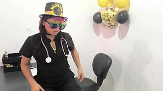 horny milf craves anal plug at office