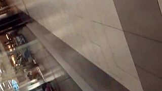 ass folding in hidden shop, candid voyeur view