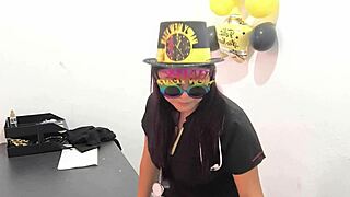 horny milf craves anal plug at office