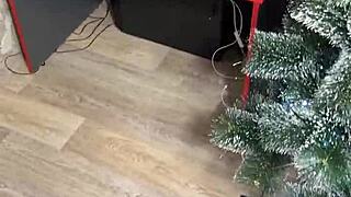 Step Sister Gifts Her Holes In Christmas Costume