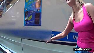 Charming czech sweetie gets seduced in the mall and fucked in pov