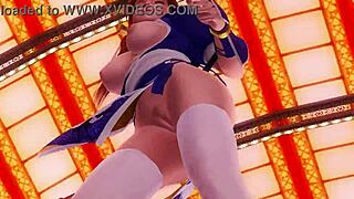 dancing in panties and teasing with topless moves in doa game