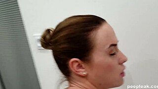 Amateur couple gets wild with a CREAMPIE in the BATHROOM after fingering