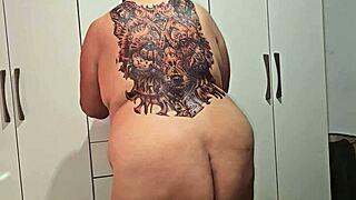 Chubby swallows all her milk in slow motion