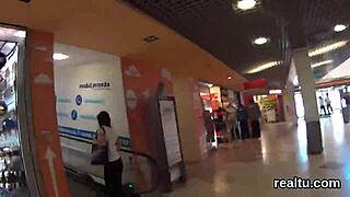 Charming czech sweetie gets seduced in the mall and fucked in pov