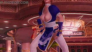 dancing in panties and teasing with topless moves in doa game