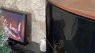 Step Sister Gifts Her Holes In Christmas Costume