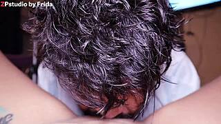 Watch me give oral sex to sexy Mexican Frida, making her cum deliciously in this swinger group.