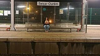 I banged a stranger at public train station outdoors