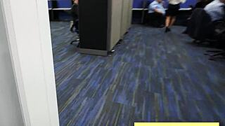 Horny Office Milf Sasha Pearl with Big Boobs Fingers Herself with Parker Ambrose