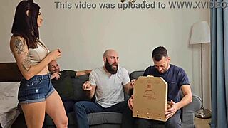 Billie Star Takes 3-on-1 DP and Deepthroat