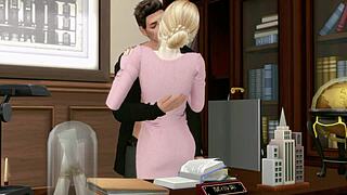 My boss banging my wife in steamy office sex story. Sims 4 erotic tale unfolds!