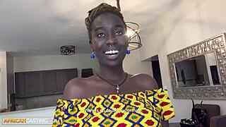 Saggy tits ebony slut dominates with sloppy blowjob and reverse cowgirl