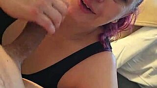 Blonde milf deepthroats cock with passion