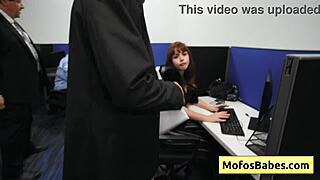 Horny Office Milf Sasha Pearl with Big Boobs Fingers Herself with Parker Ambrose