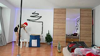 Christmas decor done, now watch my pole dance moves!