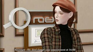 My boss banging my wife in steamy office sex story. Sims 4 erotic tale unfolds!