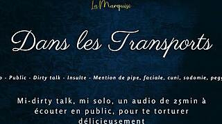 Public solo performance of a woman in the French language