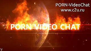 The girl is showing herself on webcam