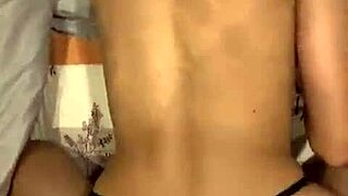 asian slut cheats bf with blowjob and riding cum twice