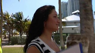 brunette slutty whore gets cumshot and anal fucking