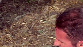 brutal outdoor fuck with milf and monster cock in factory