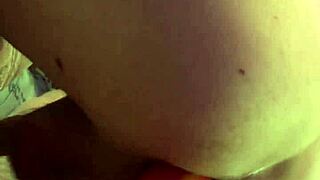 Anal Loosing With Horse Cock Dildo Close Up