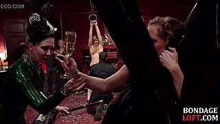 Femdom Spanks BDSM Sub Before Intense Anal in Wild Trio.