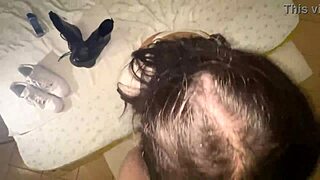 in this homemade video, brunettes suck better than blondes with jizz