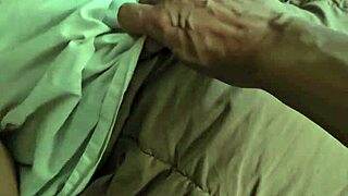 Big tits brunette wakes up to a dick in her mouth.