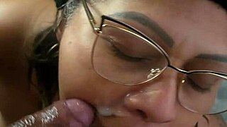 Cum explosion on my mother-in-law’s face after teasing