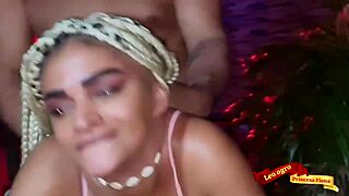 Latina couple gets wild with rough anal at family party