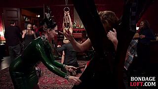 Femdom Spanks BDSM Sub Before Intense Anal in Wild Trio.