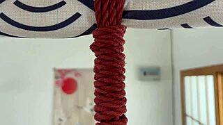 Tied Up Brunette Babe Moans During Intense Pussy Fingering And Vibrator Riding