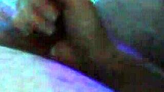 Wife sucks lover's cock in bedroom while husband works next door