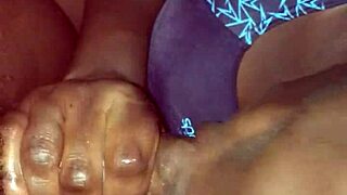 neighbor's cock sucking session with tattooed panties and bra tease