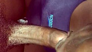 neighbor's cock sucking session with tattooed panties and bra tease