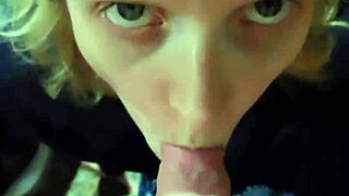 Wife moans during quick suck and fuck before creampie