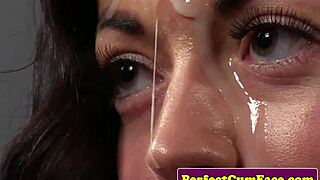 Dick-Loving Milf Gets Facialized While Kneeling for European POV